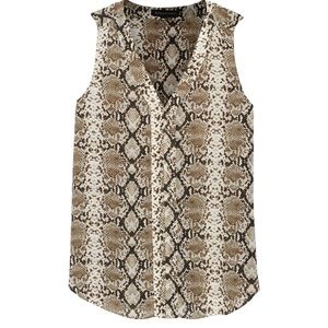 Banana republic xxs snakeprint sleeveless top
